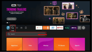 Go to Firestick Home Screen ,Find> search option .