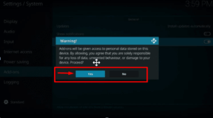 If it’s not already enabled, you’ll be prompted to confirm the action. 